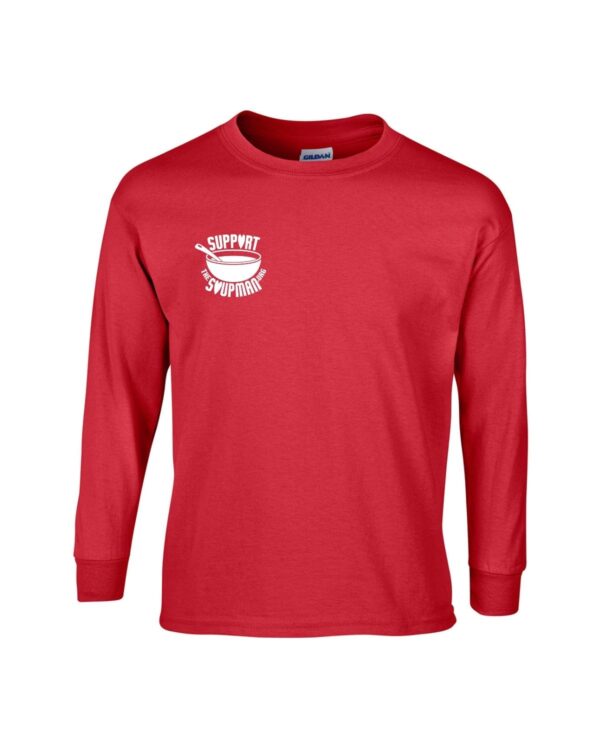Mens Long Sleeve T-Shirt G240 Red Front