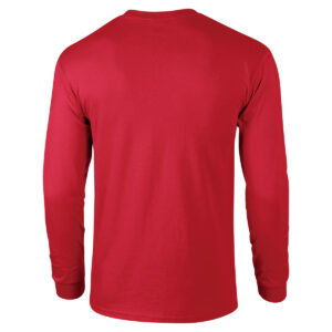 Mens Long Sleeve T-Shirt G240 Red Back